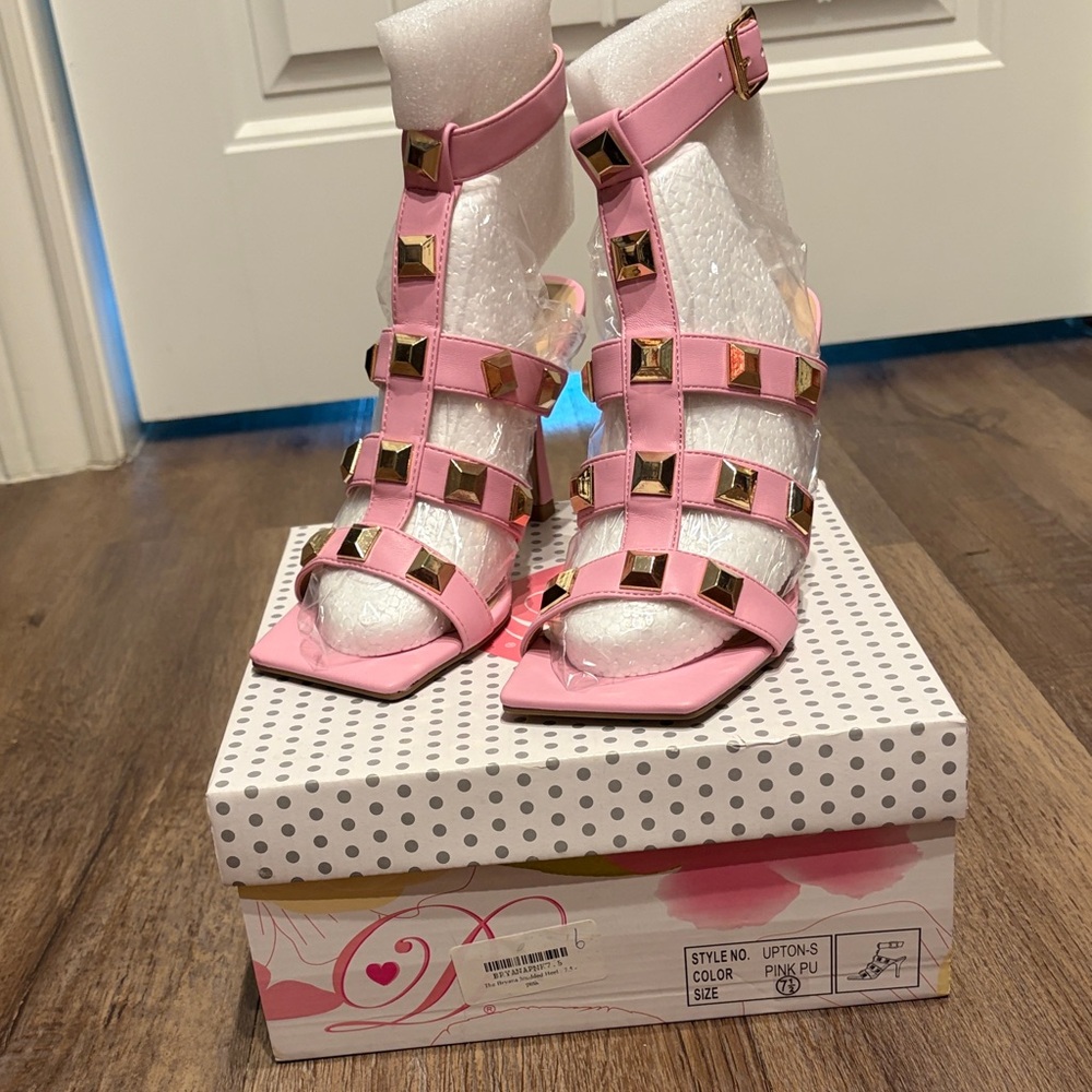 Pink Studded Women's Sandals